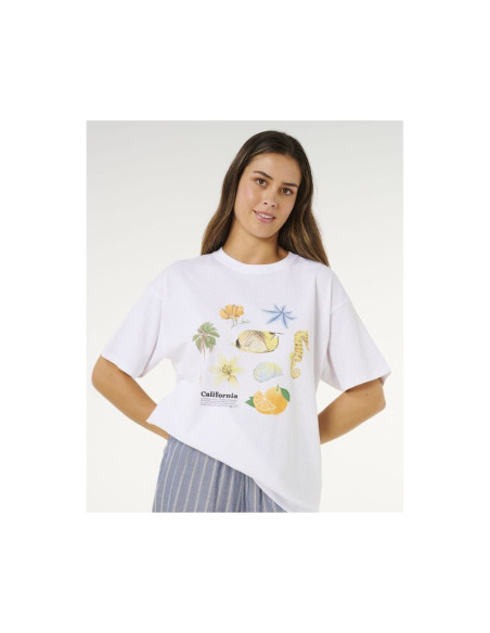 Koszulka damska rip curl poolside heritage tee biała