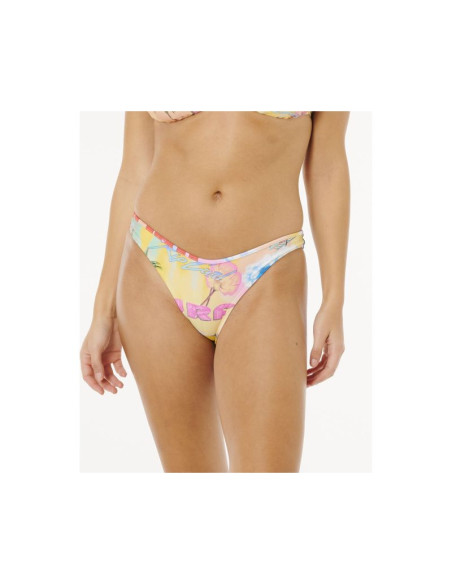 Dół od bikini damski rip curl hotel malibu hi leg cheeky multikolor
