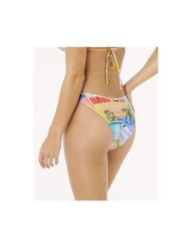 Dół od bikini damski rip curl hotel malibu hi leg cheeky multikolor