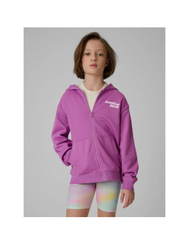 Bluza dresowa loose z kapturem dziewczęca 4f 4fjrss26tswsf2902-51s