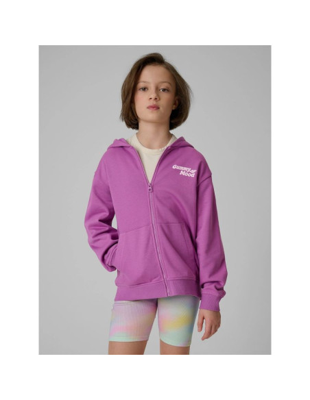 Bluza dresowa loose z kapturem dziewczęca 4f 4fjrss26tswsf2902-51s