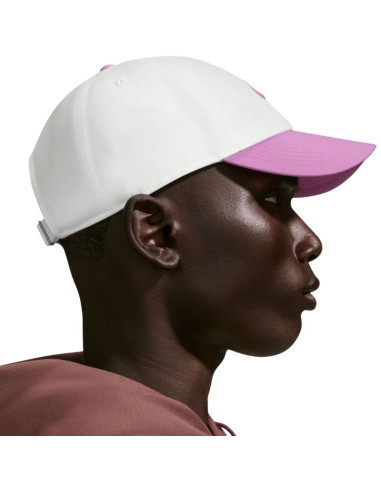 Czapka z daszkiem nike club biało-różowa fb5368 103