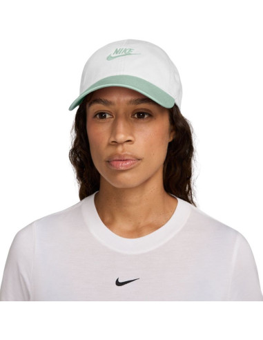 Czapka z daszkiem nike club biało-miętowa fb5368 105