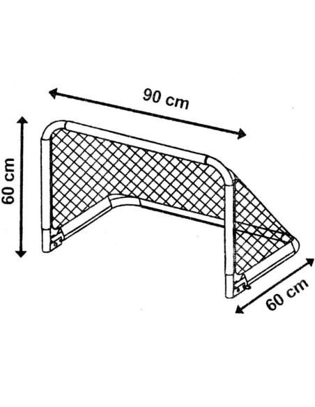 Bramka do piłki nożnej z siatką składana 90x60x60cm enero pro