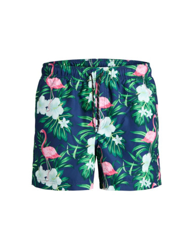 Jack&jones męskie kąpielówki jwharuba swim prints shorts 12206537 navy blazer flamingo