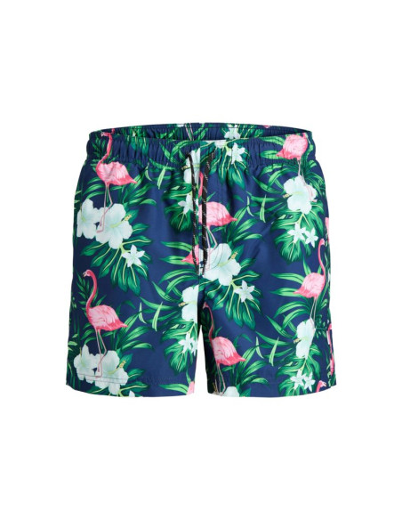 Jack&jones męskie kąpielówki jwharuba swim prints shorts 12206537 navy blazer flamingo