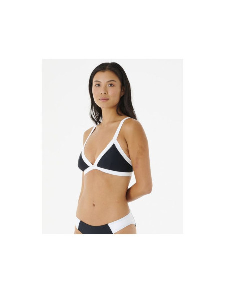 Biustonosz kąpielowy rip curl mirage colour block tri czarny
