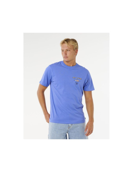 Koszulka męska rip curl fade out icon tee niebieska