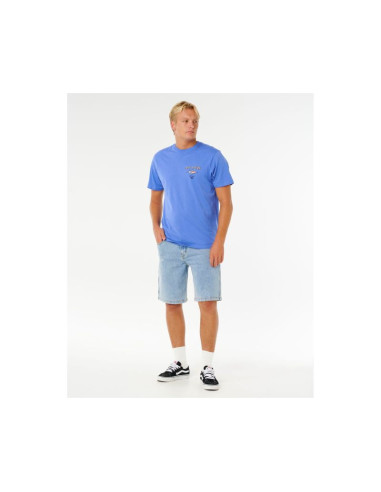 Koszulka męska rip curl fade out icon tee niebieska