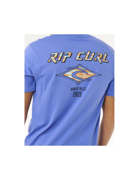Koszulka męska rip curl fade out icon tee niebieska