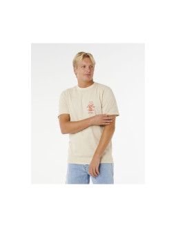 Koszulka męska rip curl search icon tee beżowa