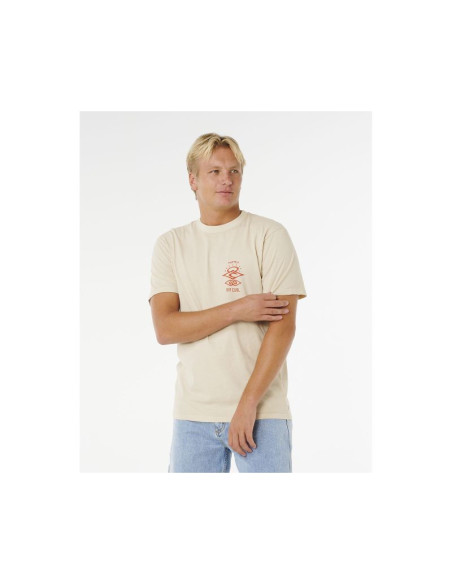 Koszulka męska rip curl search icon tee beżowa