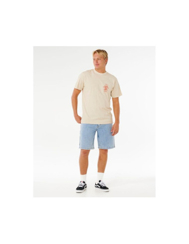 Koszulka męska rip curl search icon tee beżowa