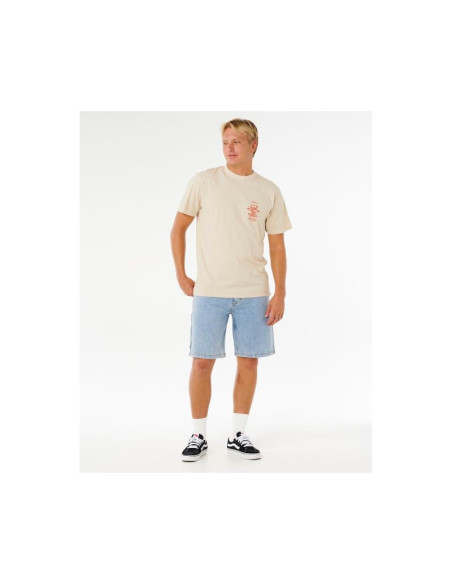 Koszulka męska rip curl search icon tee beżowa