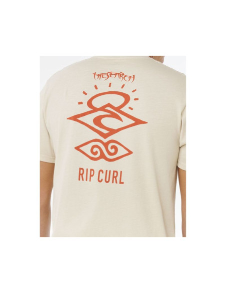 Koszulka męska rip curl search icon tee beżowa