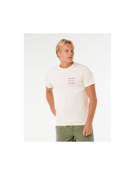Koszulka męska rip curl vaporcool search 3 stacks tee biała