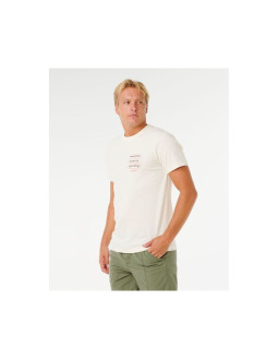 Koszulka męska rip curl vaporcool search 3 stacks tee biała 2
