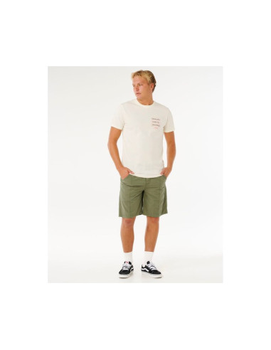 Koszulka męska rip curl vaporcool search 3 stacks tee biała