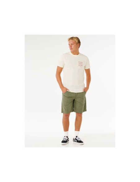 Koszulka męska rip curl vaporcool search 3 stacks tee biała