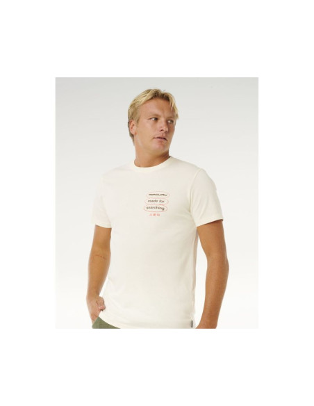 Koszulka męska rip curl vaporcool search 3 stacks tee biała
