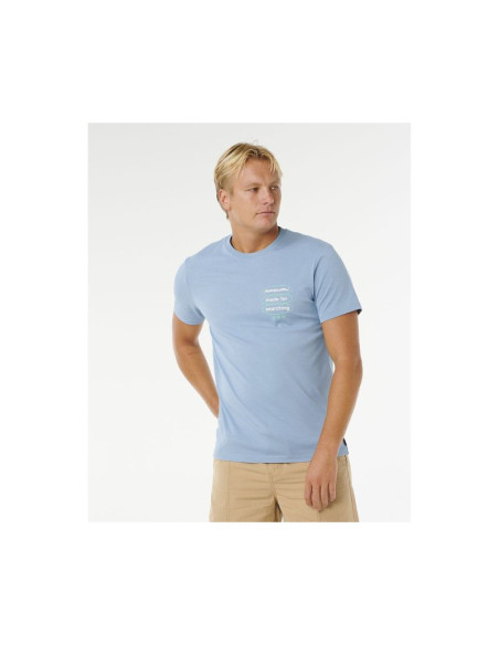 Koszulka męska rip curl vaporcool search 3 stacks tee niebieska