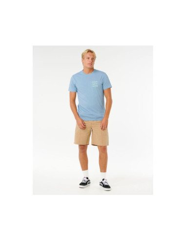Koszulka męska rip curl vaporcool search 3 stacks tee niebieska