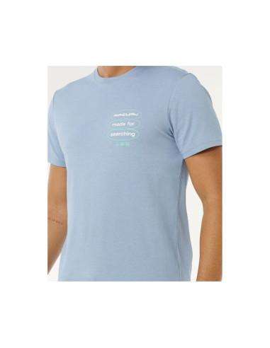 Koszulka męska rip curl vaporcool search 3 stacks tee niebieska