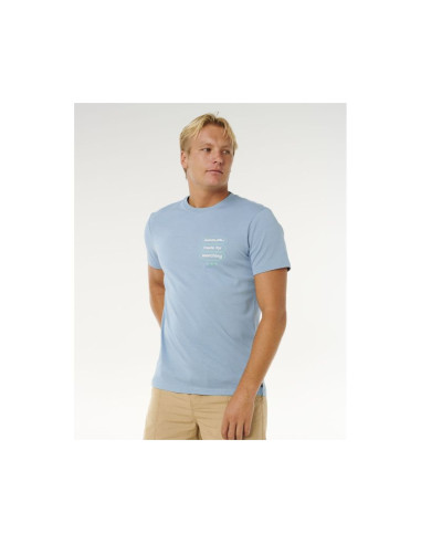 Koszulka męska rip curl vaporcool search 3 stacks tee niebieska