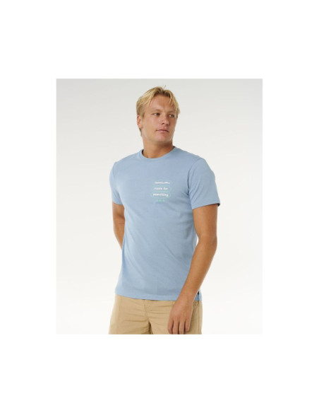 Koszulka męska rip curl vaporcool search 3 stacks tee niebieska