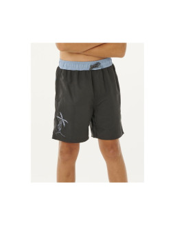 Boardshorty chłopięce rip curl eternal shred block volley-boy czarne