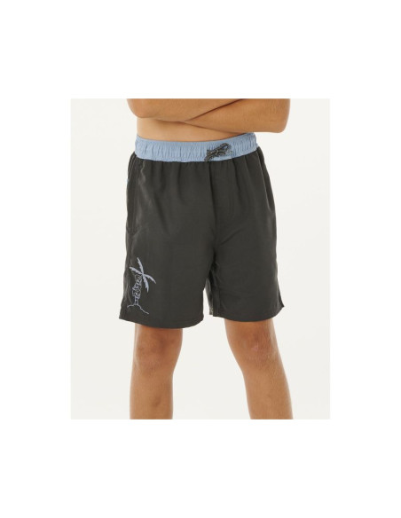 Boardshorty chłopięce rip curl eternal shred block volley-boy czarne