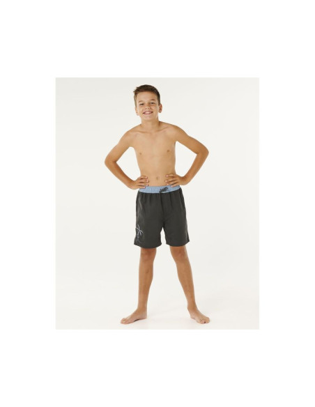 Boardshorty chłopięce rip curl eternal shred block volley-boy czarne