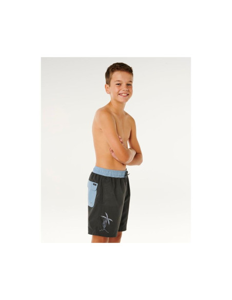 Boardshorty chłopięce rip curl eternal shred block volley-boy czarne