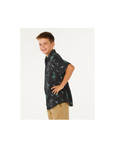 Koszula chłopięca rip curl eternal shred ss shirt-boy czarna