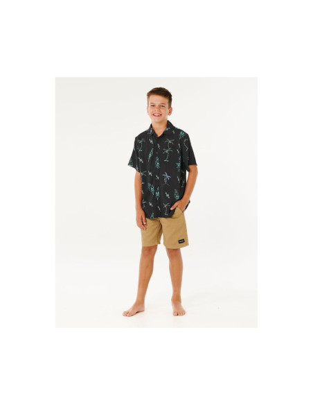 Koszula chłopięca rip curl eternal shred ss shirt-boy czarna