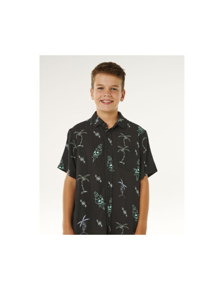 Koszula chłopięca rip curl eternal shred ss shirt-boy czarna