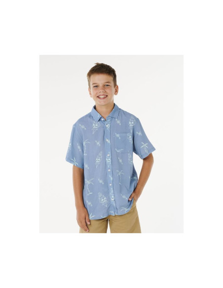 Koszula chłopięca rip curl eternal shred ss shirt-boy niebieska