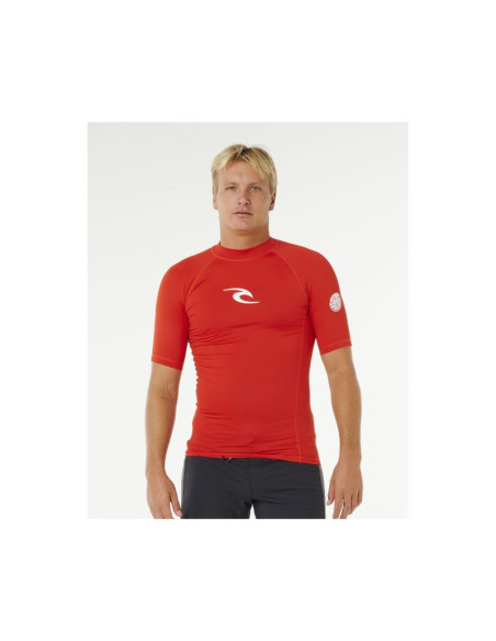 Lycra męska rip curl waves upf perf s/s czerwona