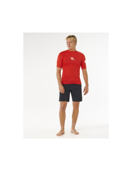 Lycra męska rip curl waves upf perf s/s czerwona