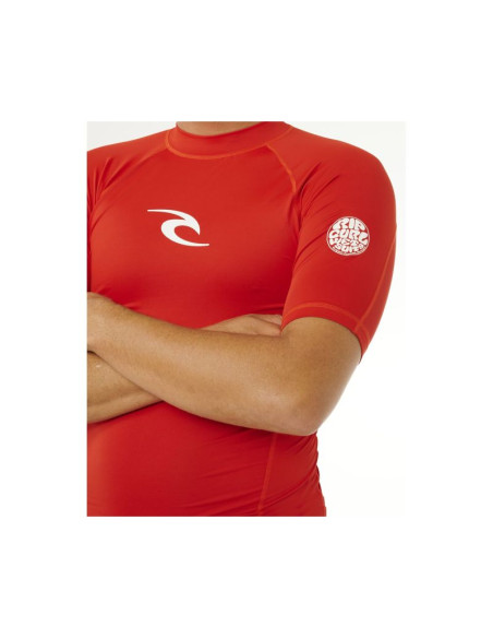 Lycra męska rip curl waves upf perf s/s czerwona