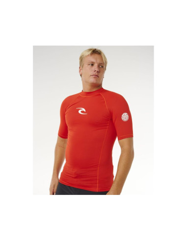 Lycra męska rip curl waves upf perf s/s czerwona