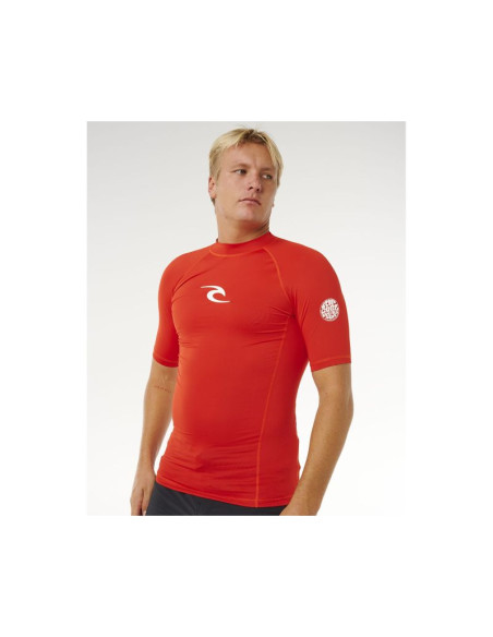 Lycra męska rip curl waves upf perf s/s czerwona