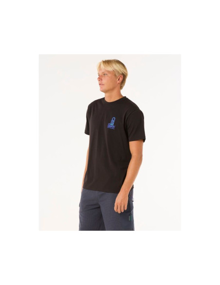 Koszulka rip curl vaporcool search stack tee czarny