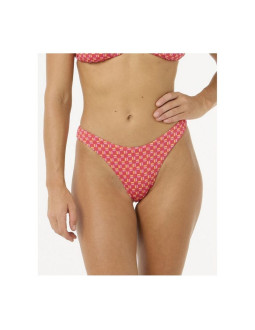 Majtki kąpielowe rip curl shell cove high leg cheeky czerwone