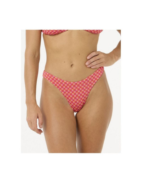 Majtki kąpielowe rip curl shell cove high leg cheeky czerwone