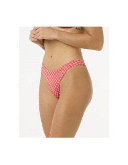 Majtki kąpielowe rip curl shell cove high leg cheeky czerwone 2