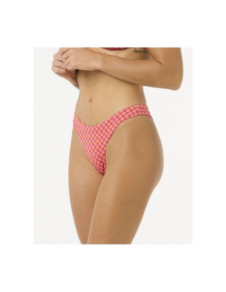 Majtki kąpielowe rip curl shell cove high leg cheeky czerwone
