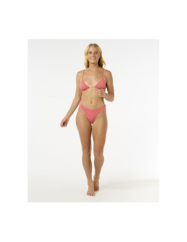 Majtki kąpielowe rip curl shell cove high leg cheeky czerwone