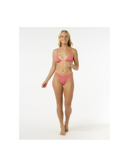 Majtki kąpielowe rip curl shell cove high leg cheeky czerwone