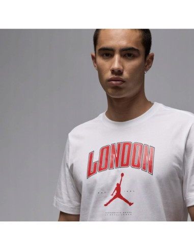 Koszulka męska air jordan london city jumpman t-shirt biała - hq0398-100